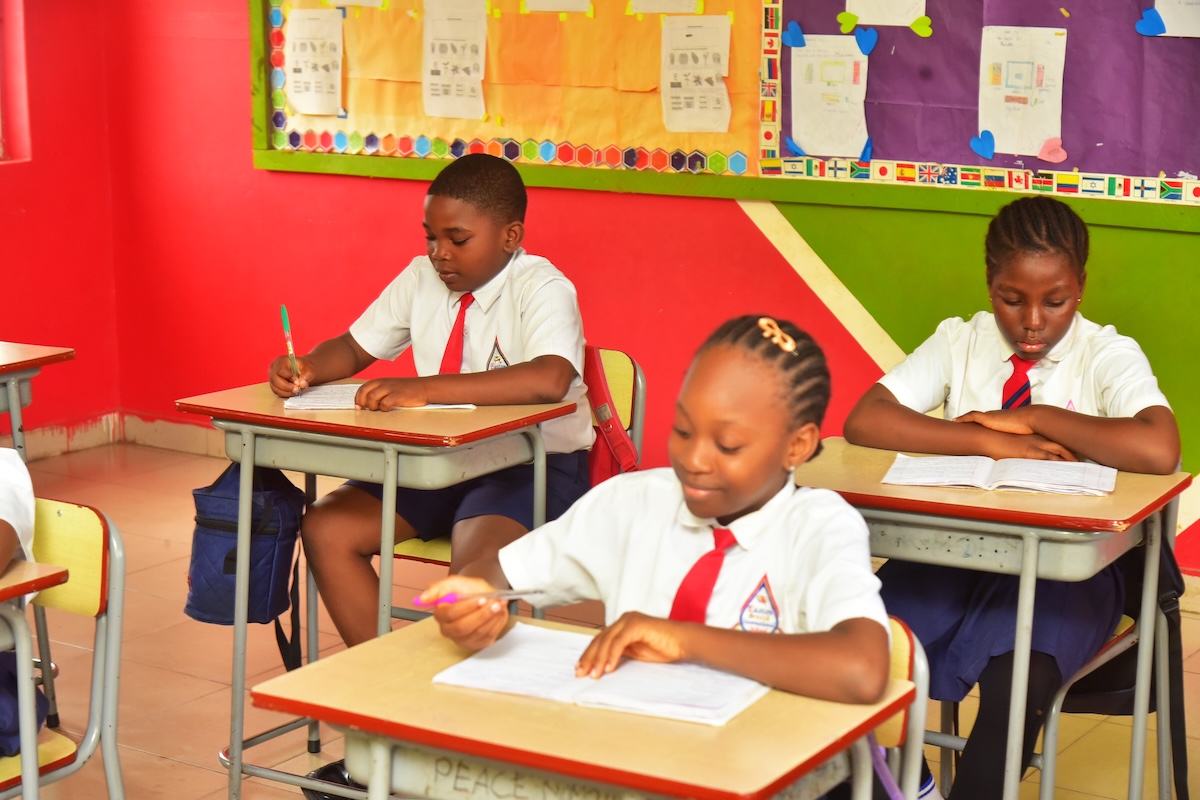 Students learning at Euston British International School