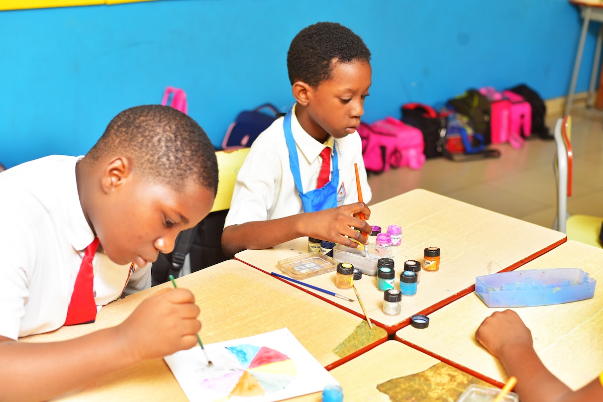 Students working together in a practical learning environment