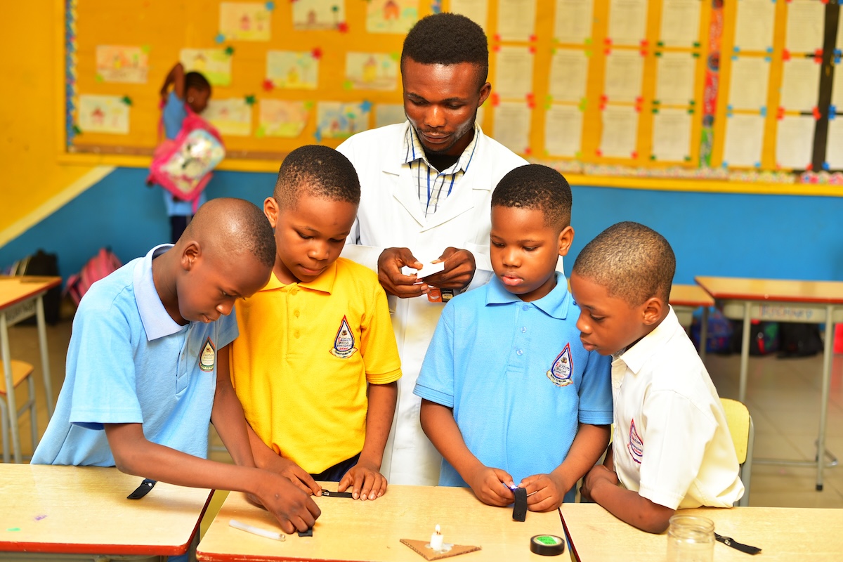 Students engaged in practical learning at Euston